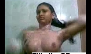Indian legal age teenager takes a shower with be imparted to murder addition of gets clothed