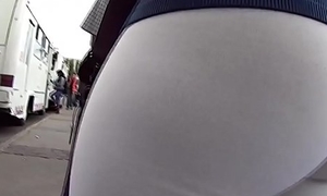 Juicy Ass Groped on Bus Stop