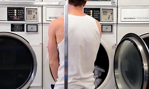 Four sexy teens fucking at laundry day