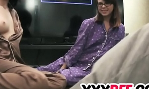 Lesbian girls have a pajama party