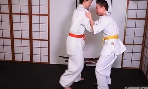 Two young judokas Enzo Lemercier &amp_ Timy Detours fucking on the tatami